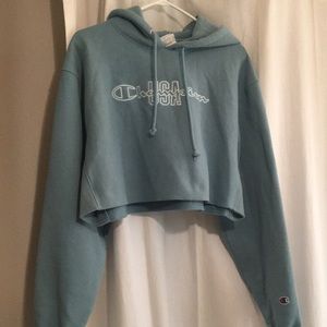 champion reverse weave cropped hooded sweatshirt!